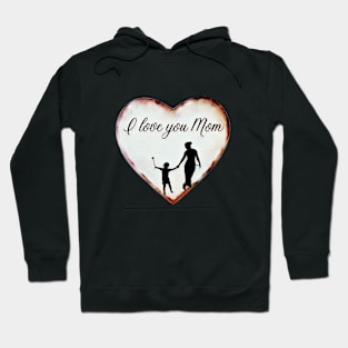 heart love you mom Hoodie